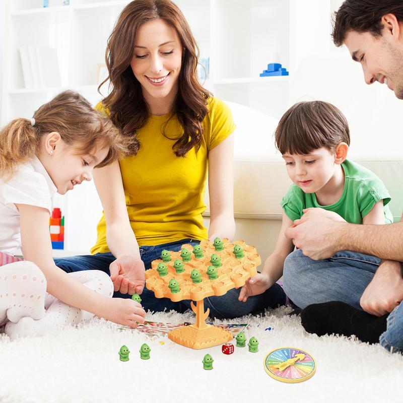 Árbol de equilibrio de rana Montessori para niños, juguete educativo de equilibrio de animales, tablero de equilibrio de rana, rompecabezas