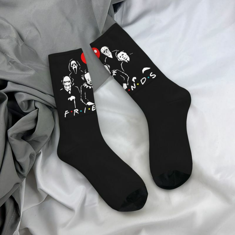Horrorfilm Charakter Freunde Kleid Socken Männer Frauen warme Mode Neuheit Halloween Crew Socken
