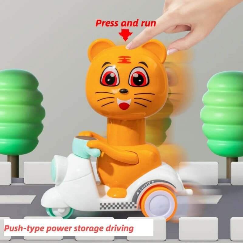 Cute Cartoon Toy Car Children Toys Cars Yellow Duck Motorcycle Puzzle Inertial Car Parent-Child Interaction Boys and Girls Toys