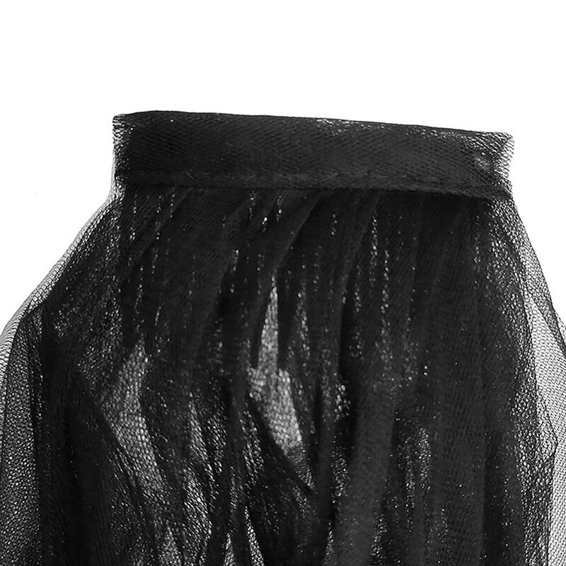 Velos de boda de encaje encantador, accesorio de borde nupcial de 2 capas, color negro, novedad de 2022, a la venta