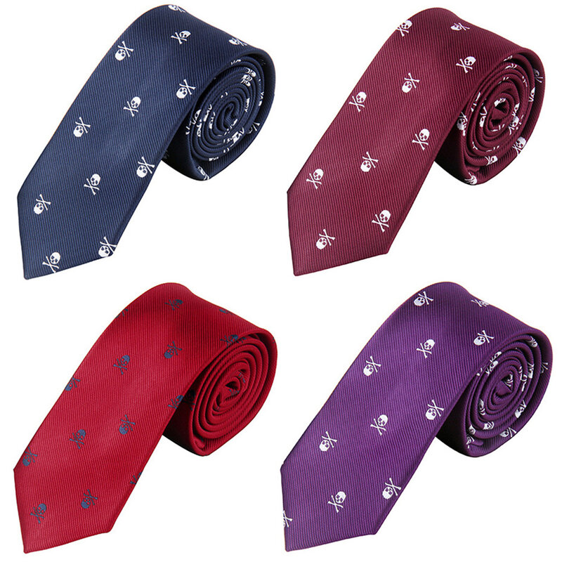Mens Ties Gothic Steampunk 1200PIN 6CM 2.36" Accessories Skulls Necktie for Men Women галстук Gravata Corbatas Para Hombre