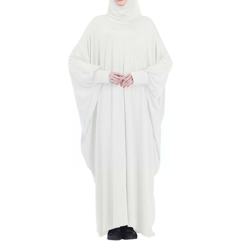 Ramadan มุสลิม One Piece Prayer Hijab ชุดเสื้อผ้าเต็มรูปแบบ Hooded Jilbab ผู้หญิงฝาครอบ Jilbab Niqab อิสลามดูไบเจียมเนื้อเจียมตัว Abaya