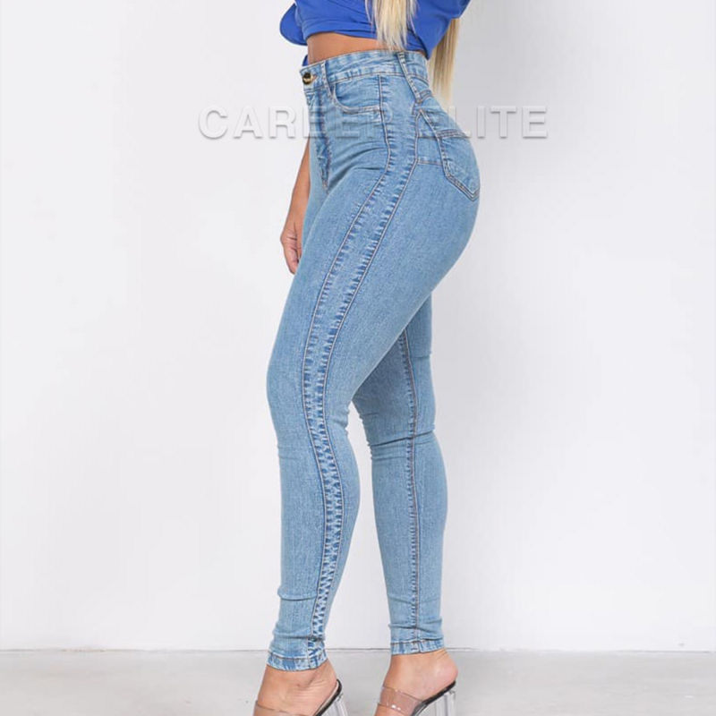 2024 Damen bekleidung Skinny Stretch Jeans hohe Taille y2k Jeans hose lässige Streetwear Bleistift hose Sommer mode Hose