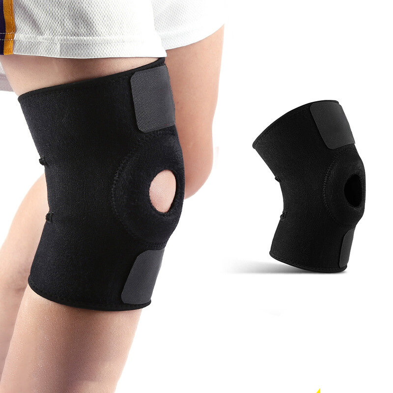 Ginocchiera sportiva aggiornata bretelle stabilizzatore per ginocchio a compressione regolabile supporto per ginocchiera traspirante per il recupero delle lesioni al dolore al ginocchio