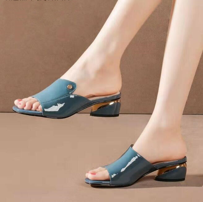 Summer New  Women's Temperament Casual Fashion Casual Wear Trend Lazy Half Slippers