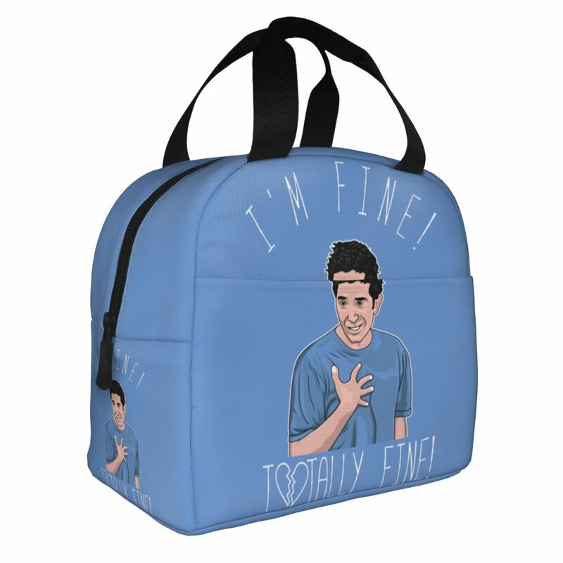I'm Fine Totally Fine Ross Funny Friends Tv Show Insulated Lunch Bag Cooler Bag Lunch Container Lunch Box Tote Food Handbags