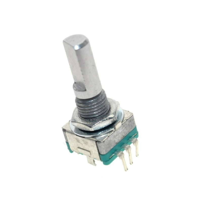 10Pcs Rotary Encoder, EC11 Code Switch Audio Digital Potentiometer, with Switch, 5Pin, Handle Length 20mm