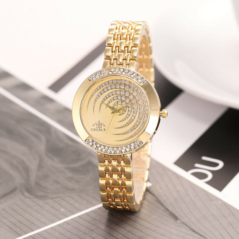女性用合金スチールメッシュベルトセット,ダイヤモンド時計,エレガント,高級,高品質,英国アクセサリー