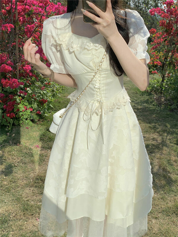 Женское приталенное платье, облегающее платье в французском стиле с квадратным вырезом, новинка весны-лета 2024