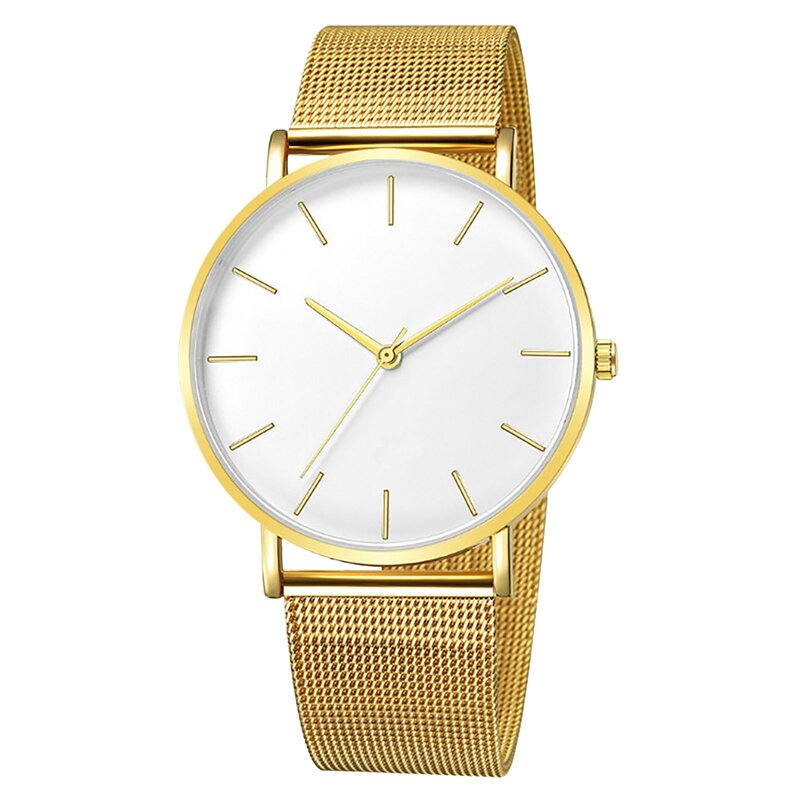 Relógio de pulso de quartzo compacto simples masculino e feminino, mini foco, impermeável, luxo