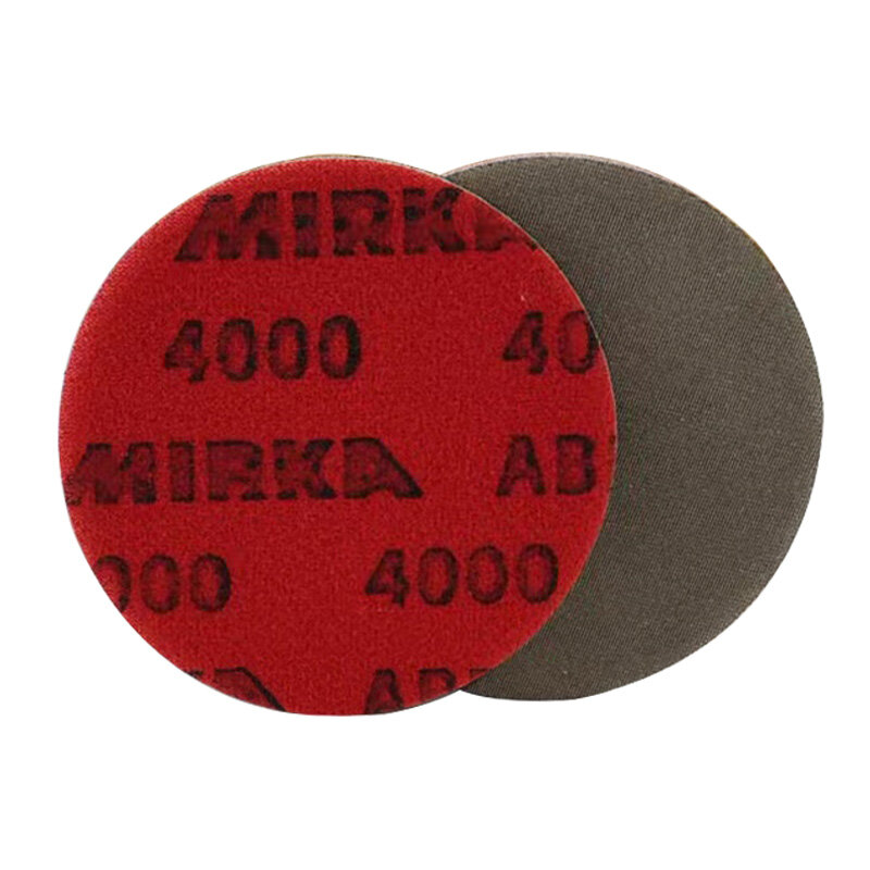 MIRKA-disco de esponja de arena, papel de lija con gancho y bucle de espuma, pulido 75 180, 360, 500, 600, 1000, 2000/4000, 100, 3 pulgadas, 4 pulgadas