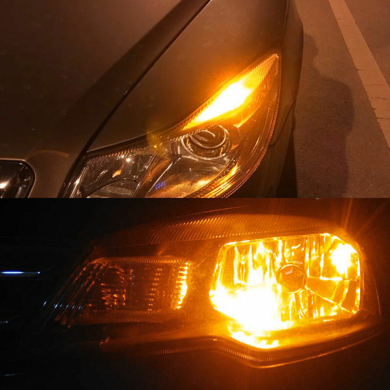 1 pasang lampu Kota Parkir posisi mobil Amber T10 168 194 2825 W5W 19SMD bohlam LED Cahaya kekuningan lampu Interior