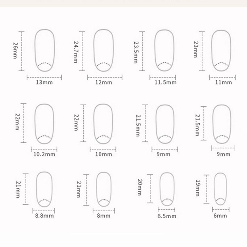 24pcs/box Oval False Nails French Butterfly Press on Nails Fake Nails DIY Manicure Detachable Nail Tips Artificial Fingernail