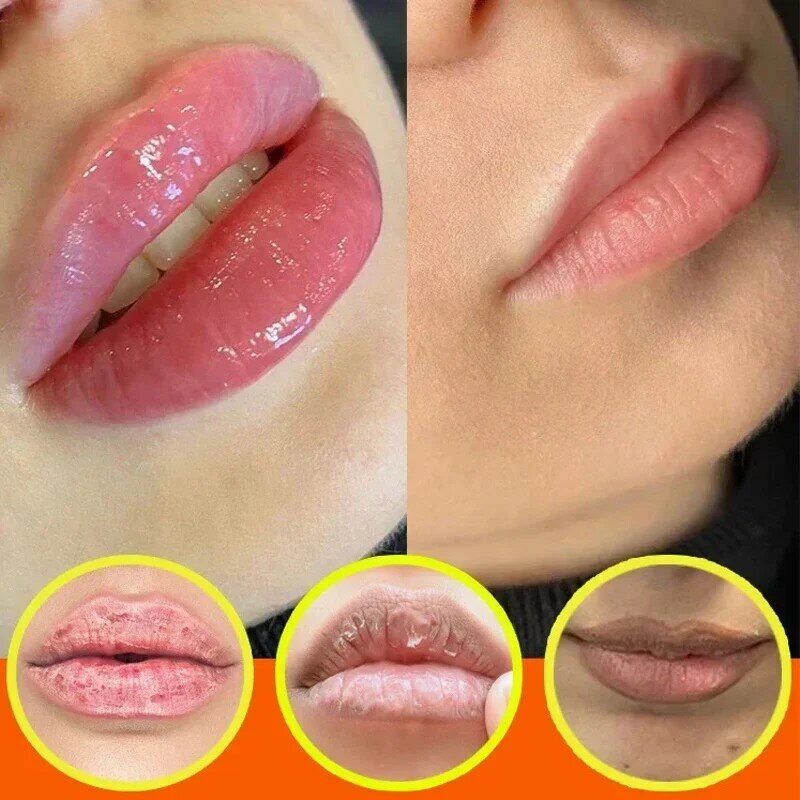 Serum mempertebal bibir, meningkatkan elastisitas bibir penambah volume instan minyak esensial memudarkan garis bibir perbaikan kulit mati perawatan bibir seksi