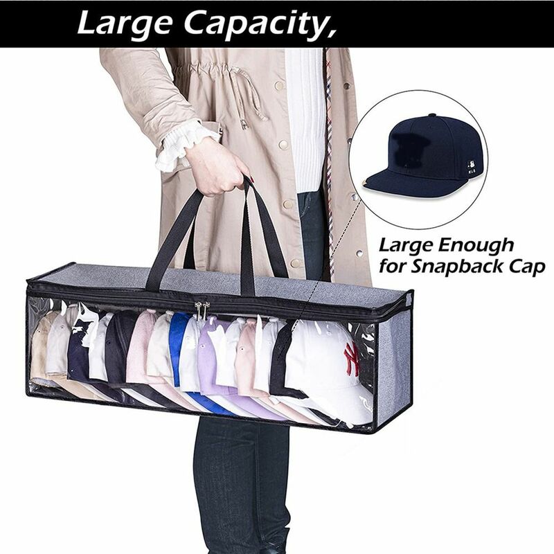 積み重ね可能な野球帽オーガナイザー、帽子収納バッグ、家庭用品、耐久性、大容量、防塵