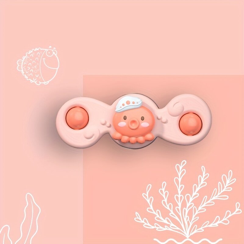 1pcs Suction Cup Fidget Spinner Toys Release Stress And Anxiety Kids Sensory Spinning Toys Gifts For 18 Months Up Toddlers
