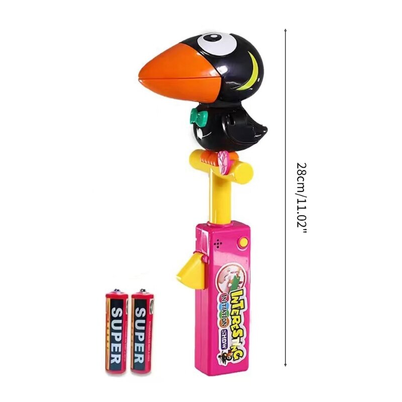 Bonito juguete de cuervo para grabación de sonido, divertido y educativo pájaro parlante para niños