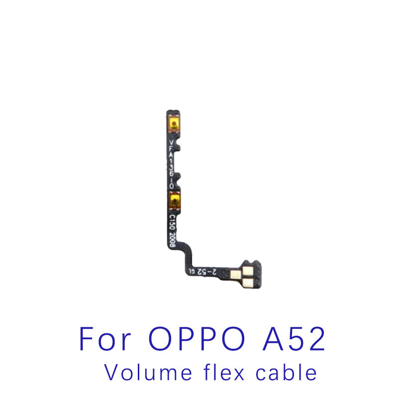 Cable flexible de volumen de alimentación para OPPO A52, botón de encendido y apagado, tecla de Control, pieza de cinta flexible