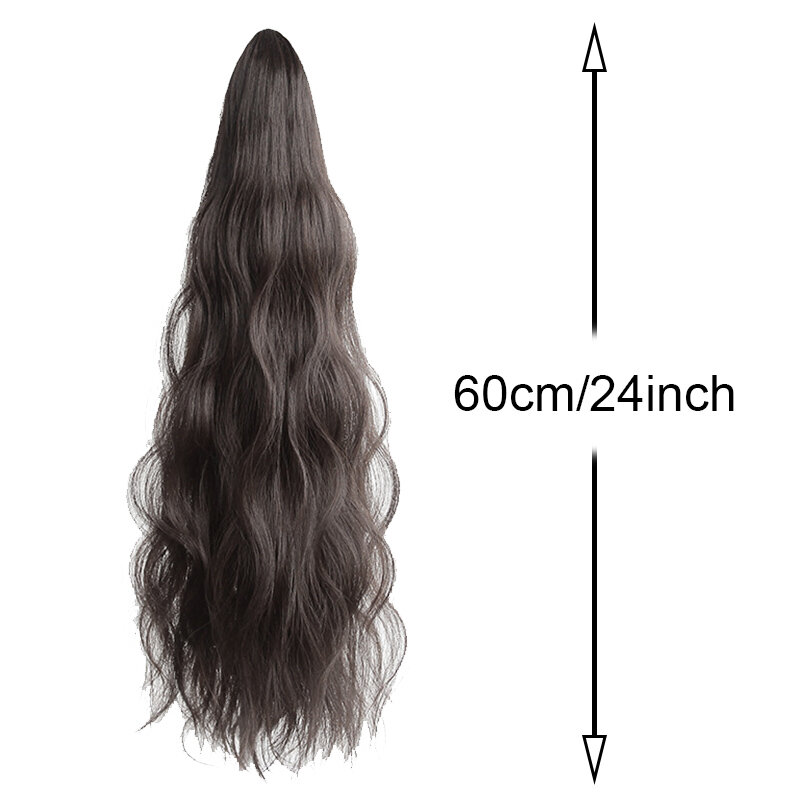Grasping water ripple ponytail comfortable and natural appearance heat-resistant fiber wig for daily gatherings women's wig