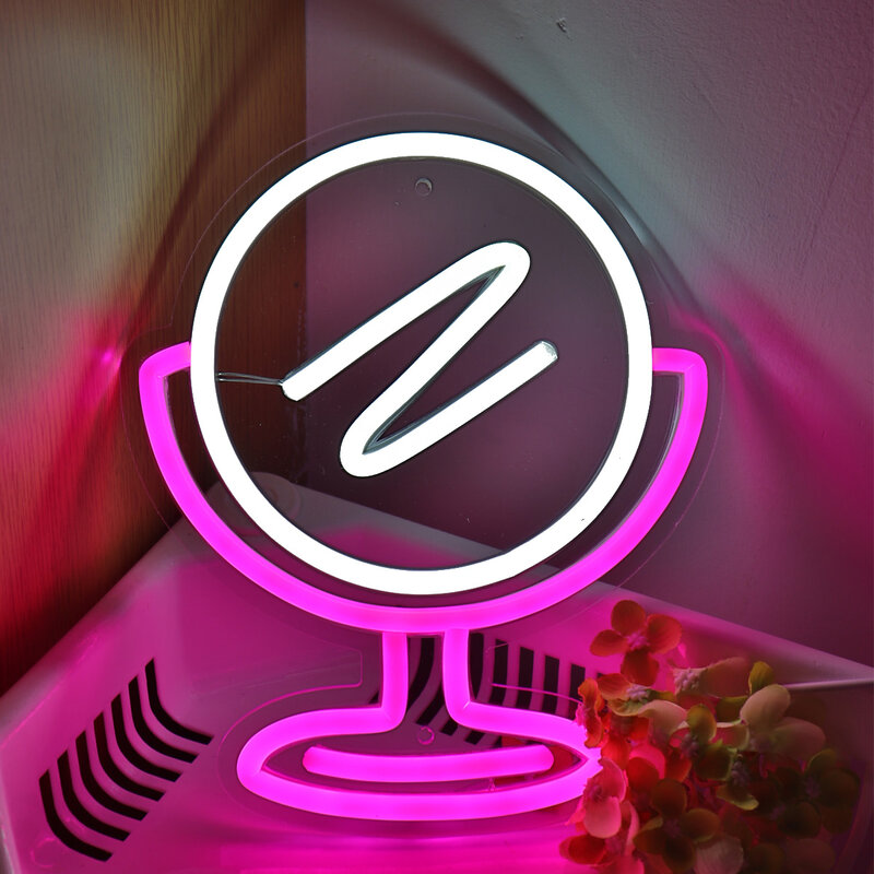 Letrero de neón LED de pared alimentado por USB para espejo, decoración de eventos, fiesta, Pub, Club, 7,24 "x 8,66", 1 unidad