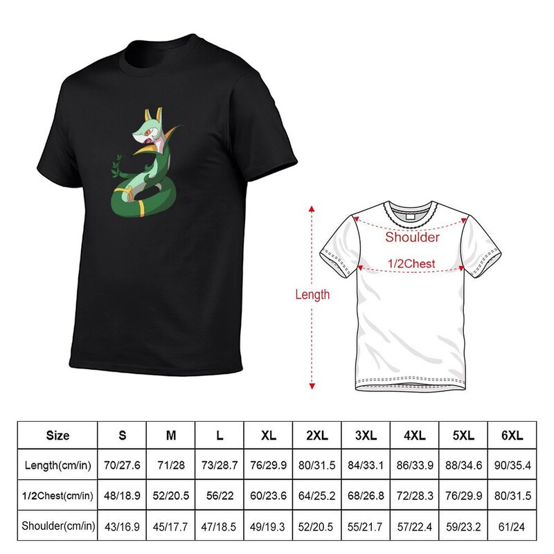 Обычная футболка Serperior, одежда аниме, одежда в эстетике, спортивные топы для фанатов, простые белые футболки для мужчин