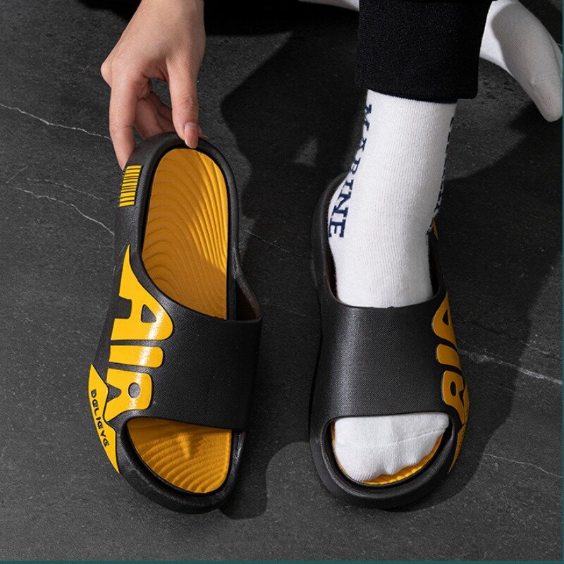 Men's Slippers 2024 Summer Luxury EVA Soft sole Outdoor Beach Casual Slippers  Lightweight Anti Slip Bathroom Sandals for Men