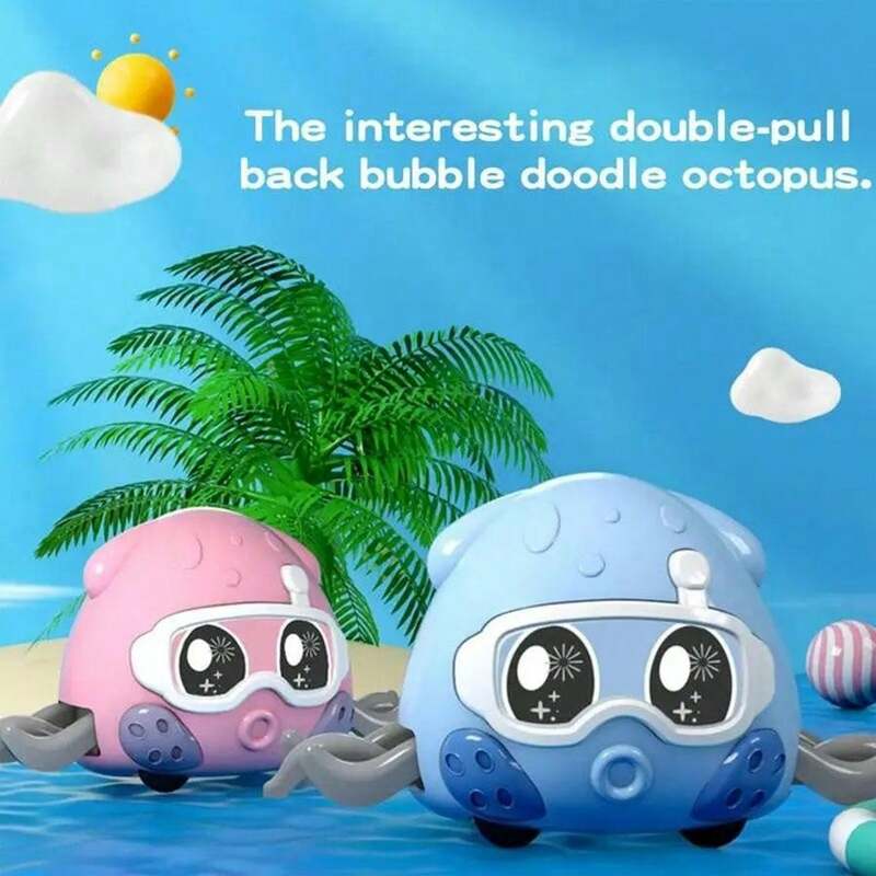 Children Funny Octopus Pull Back Car Toys Cartoon Cute Running Octopus Creative Simulation Crawling Octopus Toy Children's Gifts