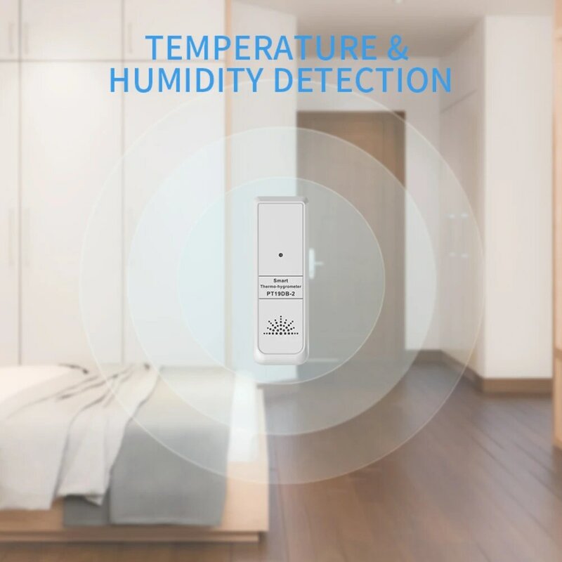 Mini Sensor inteligente de temperatura y humedad para exteriores, rango de detección de-20 ℃-70 ℃, soporte de monitoreo remoto por aplicación móvil, Tuya, 1, 2, 3 piezas
