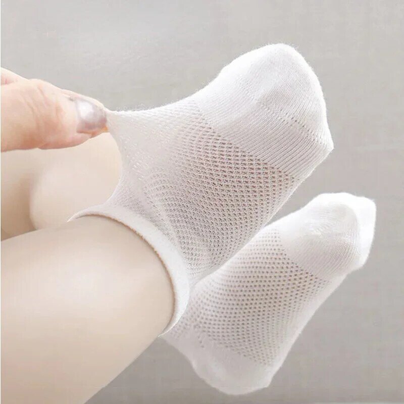 3pairs/pack Mesh Breathable Socks for Baby Autumn Thin Infant Socks Stretch Elastic White Casuals Basics Nets Sock 12-16cm