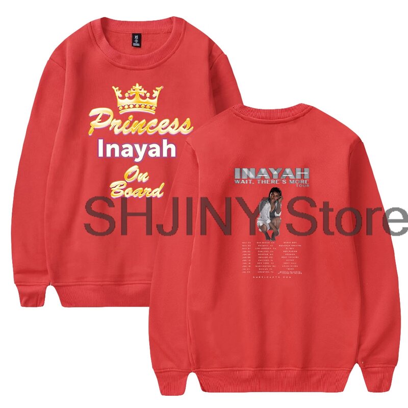Inayah Tour 2024 Merch Unisex bluza z dekoltem typu Streetwear z długim rękawem mężczyzn modne ciuchy