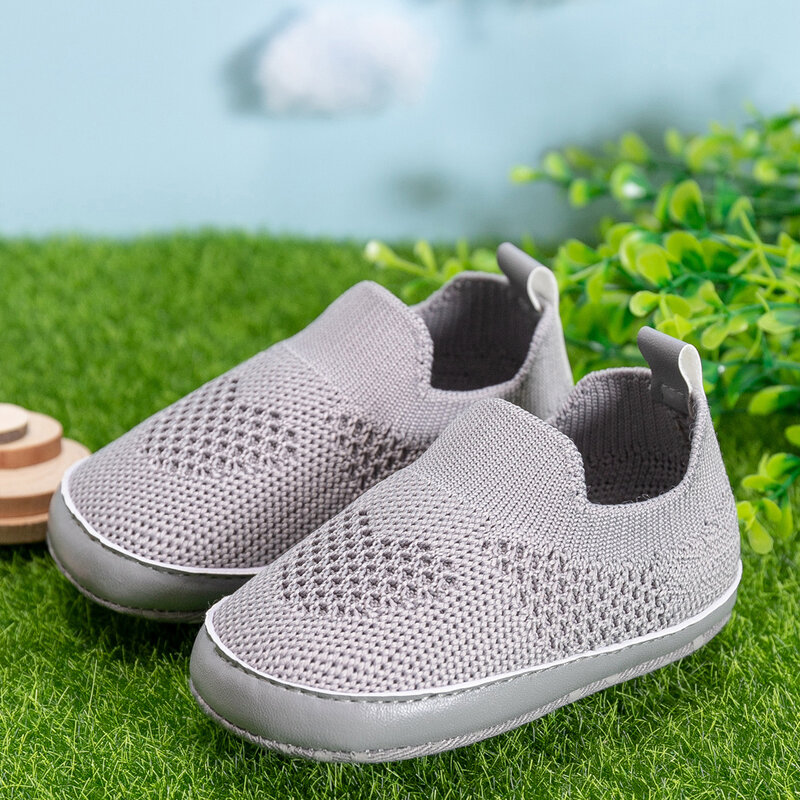 KIDSUN-Sapatilhas Respiráveis Bebé Menino e Menina, Sapatos Primeiro Andarilho de Algodão, Sola Macia, Sapatos Casuais para Berço