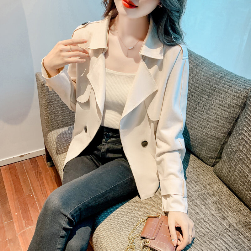 UNXX Fashionable Women's Suit Coat 2024 New Spring and Autumn Trendy Casual Exquisite Loose Office Lady Solid Suit Blazer Top