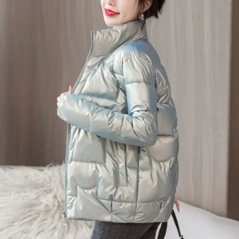 Parka 'S Vrouwen Staan Kraag Boongroen Zoet Winter Meisjesachtig Temperament In All-Match Casual Koreaanse Mode Trendy Dikker Warm