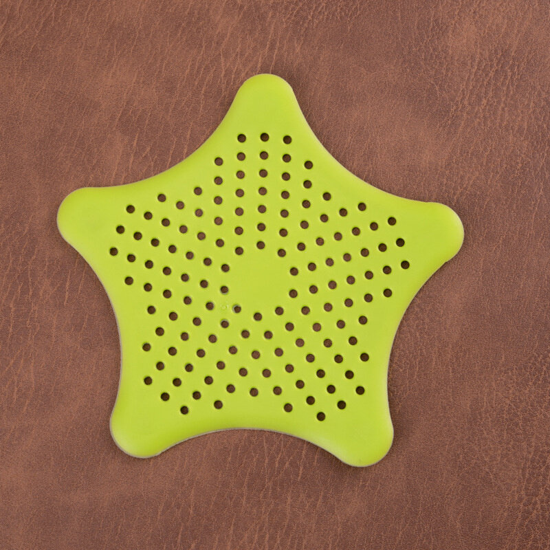 1~5PCS Color Five-pointed Star PVC Sink Filter Bathroom Kitchen Sewer Filter Bath Shower Cover Drain Strainer Hair Stopper