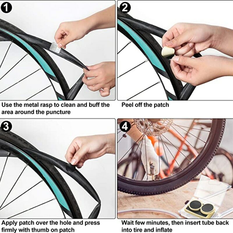 30/20/10PCS Bicycle Glue-free Tire Patches Tool Quick Repairing Tyre Protection Patch Adhesive Quick Drying Bike Accessories