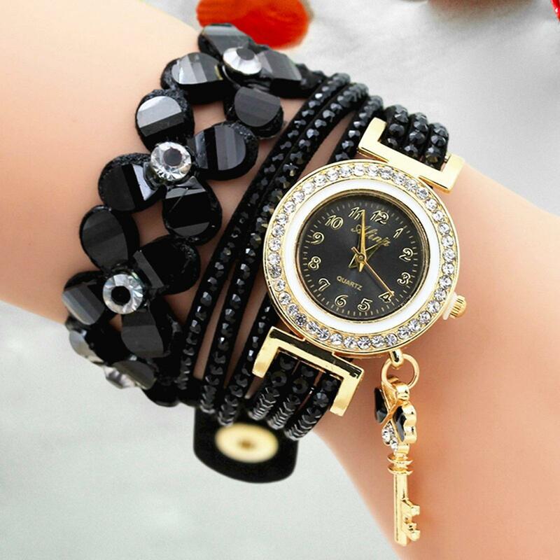 Jam tangan gelang kasual serbaguna wanita, arloji tampilan penunjuk modis untuk mendaki jalanan, pesta, belanja, hadiah ulang tahun