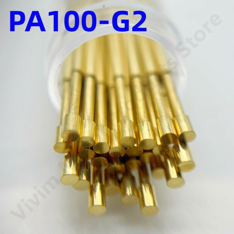 100 szt. PA100-G2 sonda testowa sprężynowy PA100-G sworznia testowego P100-G P100-G2 narzędzie testowe 33.35mm 1.36mm igła złota końcówka Dia 1.50mm Pogo Pin