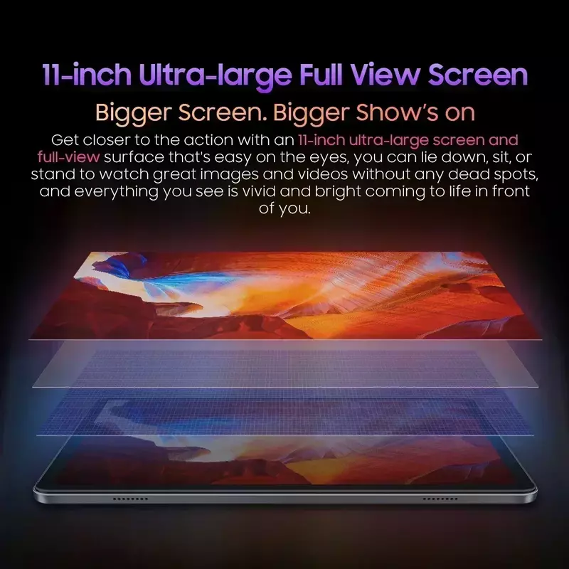【World Premiere】blackview Tab 16 Tablet Android 8Gb + 256Gb 11''2k Fhd + Display 7680 Mah Batterij Widevine L1 unisoc T616 Tablet Pc