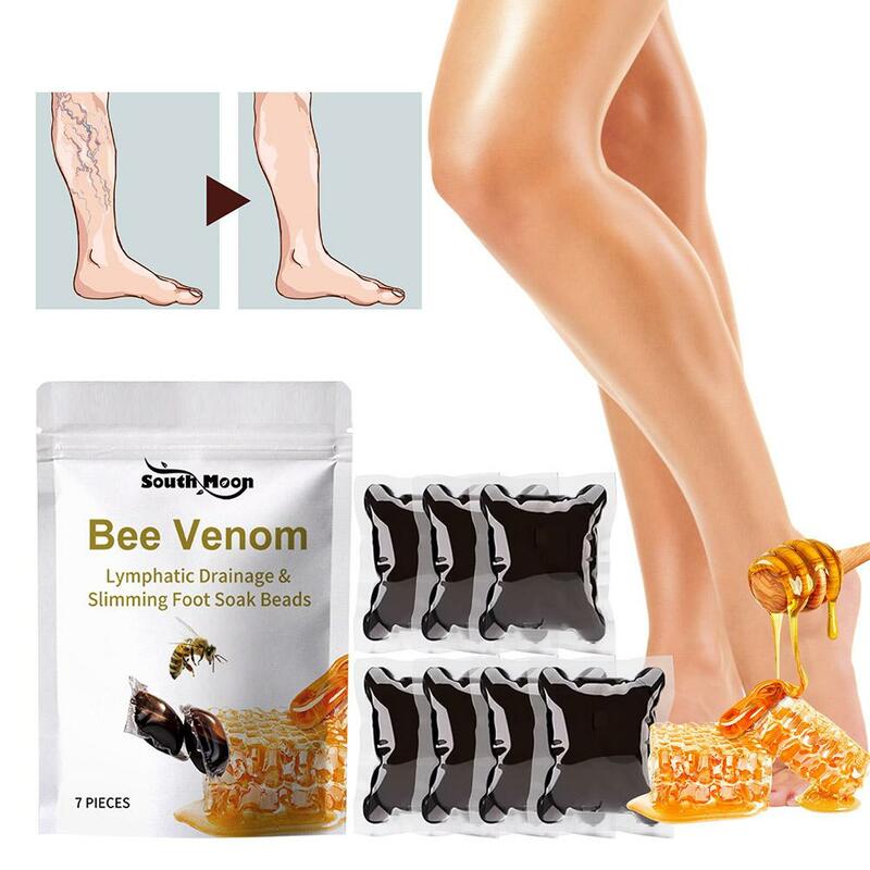 1 tas Bee Venom drainase limfatik kaki pelangsing rendam kaki manik-manik pembersih rendam kaki perawatan kesehatan
