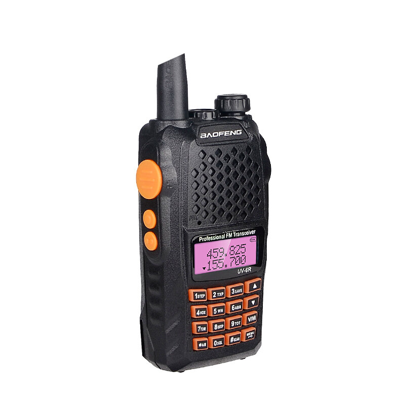 BAOFENG UV 6R واكي تاكي محمول 128CH 7 واط ثنائي النطاق VHF UHF CB هام راديو FM جهاز الإرسال والاستقبال اتجاهين راديو UV-5R ترقية