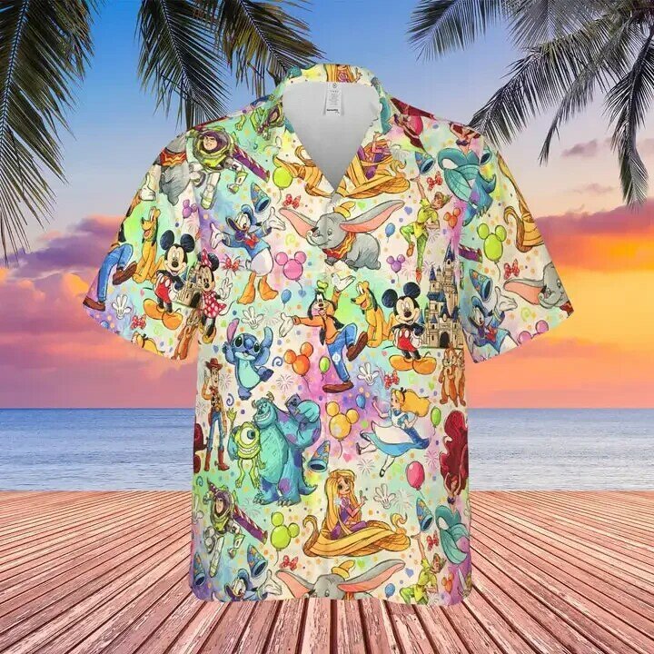 Mickey Stitch Ohana niestandardowy koszula hawajska Disney koszula hawajska dla kobiet mężczyzn koszula hawajska zwyczaj