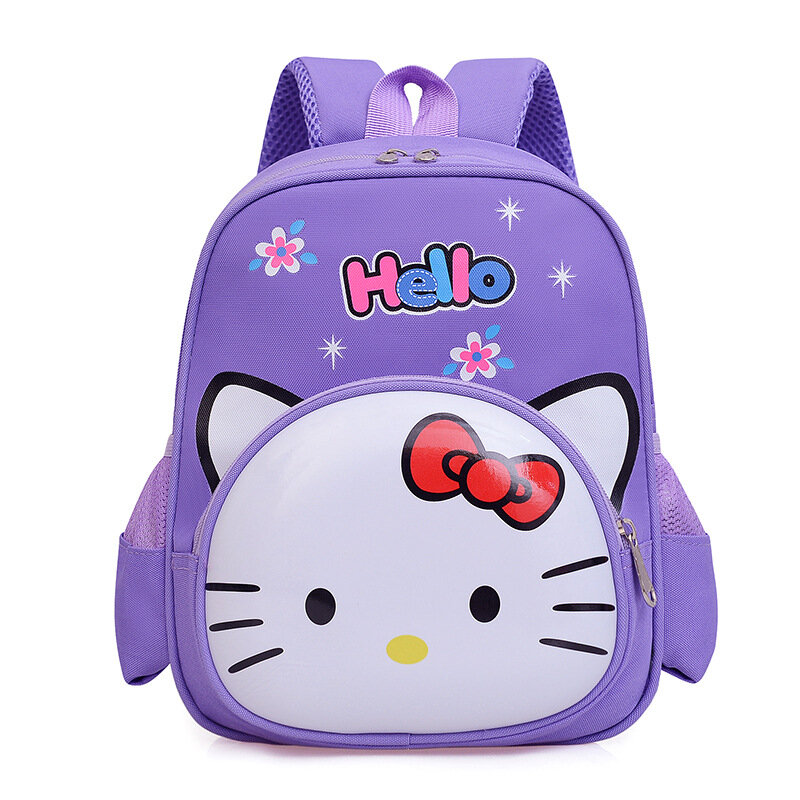 Новый детский школьный рюкзак Hello Kitty, милый рюкзак из жесткого ракушки с мультяшным рисунком для детского сада, вместительный рюкзак для мальчиков и девочек