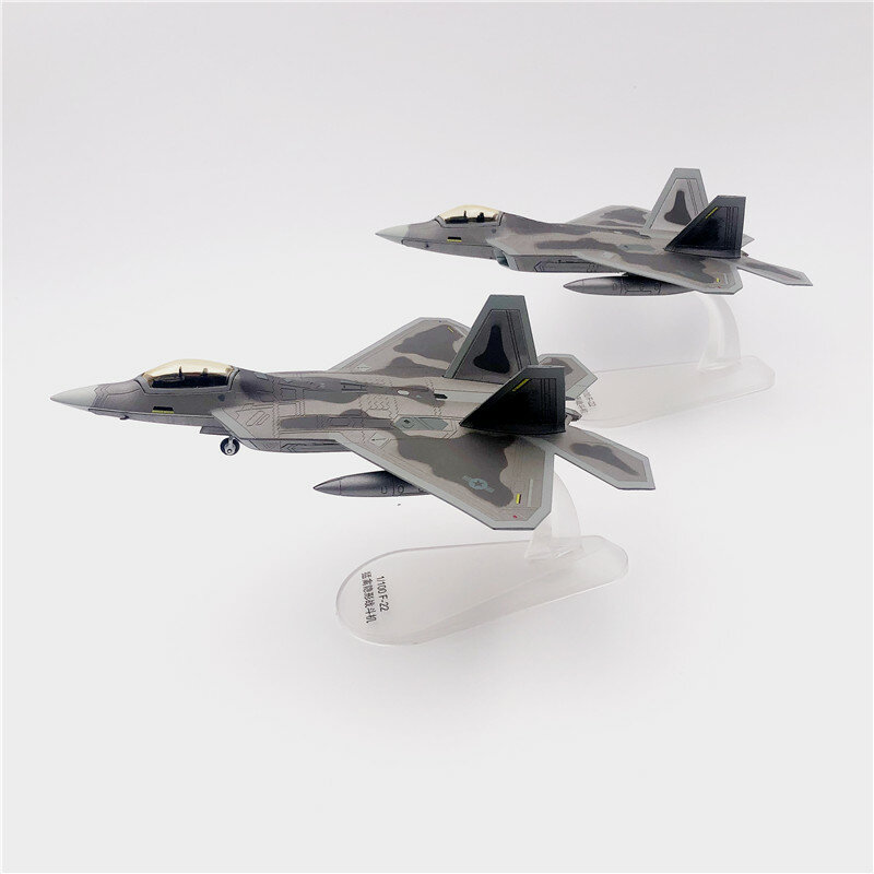 F22 Modelo Militar Diecast Metal Plane para Lockheed F-22, Raptor Fighter, EUA Exército Força Aérea Toy Boy, 1:100 Escala