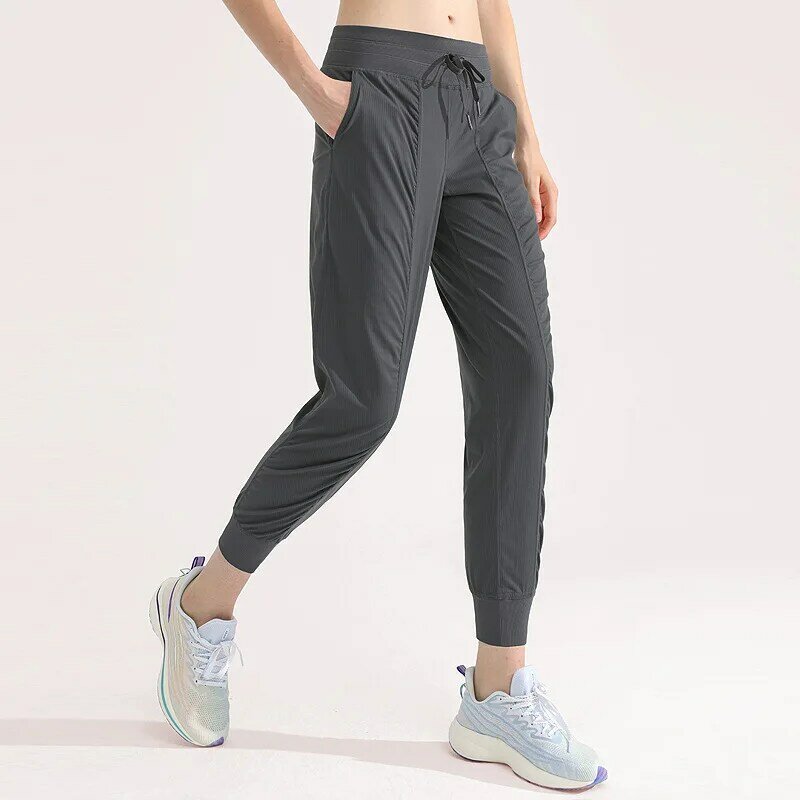 กางเกงกีฬาผู้หญิงสำหรับวิ่ง, กางเกงฟิตเนสโยคะลำลองกระชับสัดส่วนระบายอากาศได้ดี celana Training