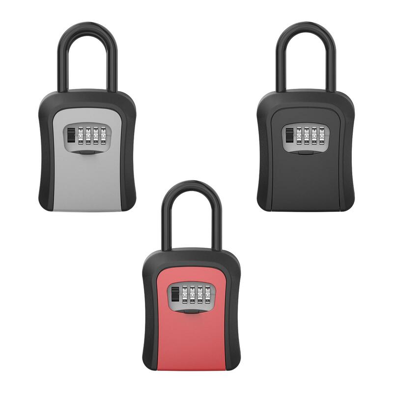 Kotak penyimpanan kunci pengatur kunci kabinet kunci kombinasi 4 Digit casing untuk manajemen properti rumah pegangan pintu kunci rumah