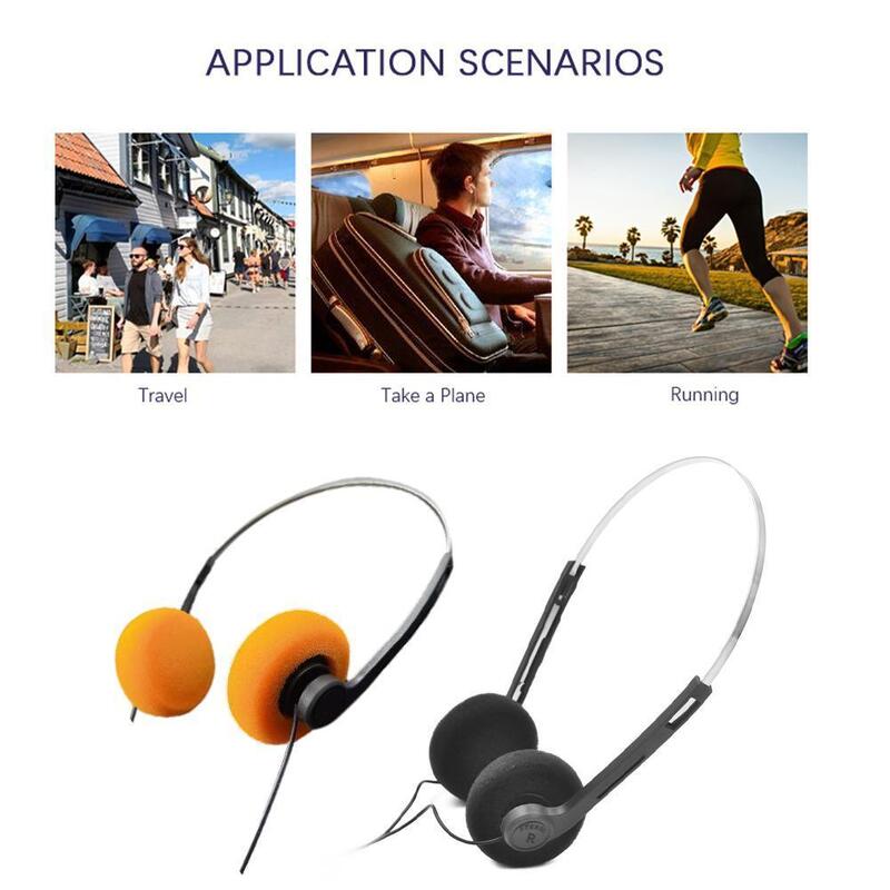 Wired Retro Nostálgico Headsets, Portáteis MP3 Walkman Headphones, Esportes Moda CD Foto Props Fone De Ouvido, Universal Stereo Headset