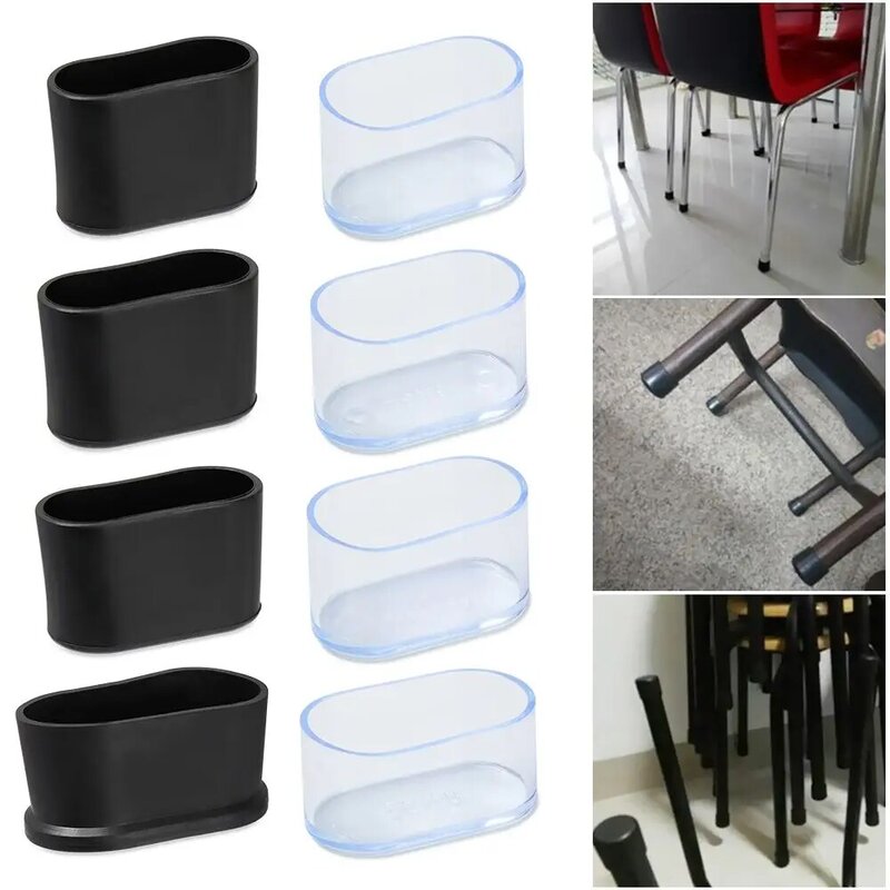 Fundas antideslizantes de fondo redondo para pies de muebles, almohadillas de silicona para patas de silla, 4 piezas, nuevas