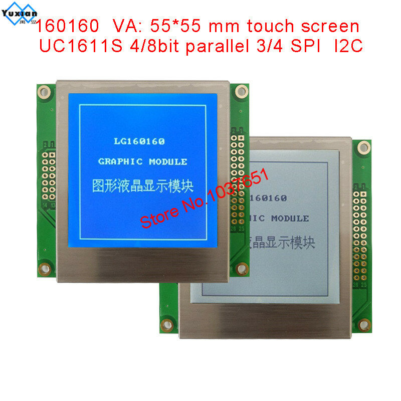 Écran tactile LCD Tech, 160x160, UC1611S, éventuelles I, IIC, I2C, LG1601601