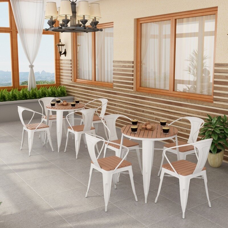 Set meja kopi bangku kayu kursi makan Pub tamu meja Mini desainer aksen Traje De Sala De Estar furnitur Modern