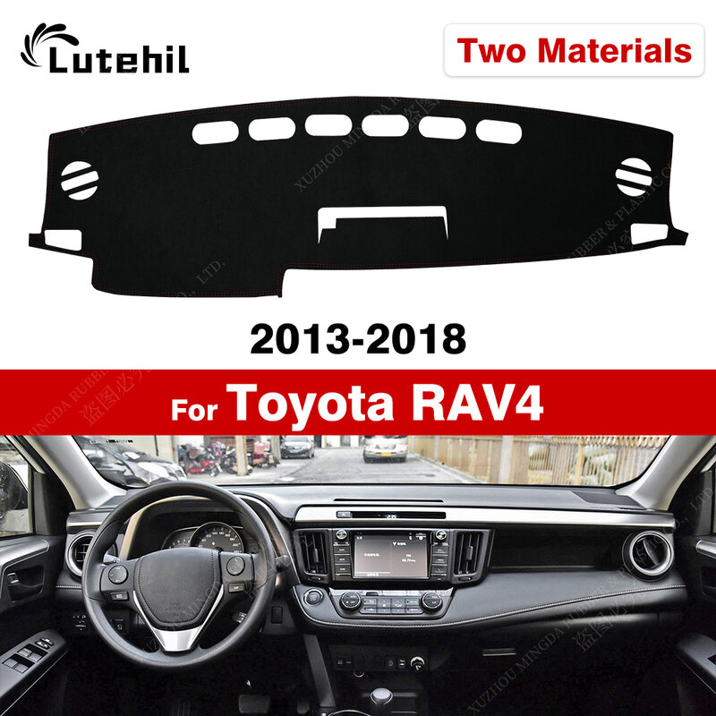 Auto Armaturen brett Abdeckung für Toyota Rav4 2013 2024 2015 2016 2017 2018 Dash Mat Sonnenschutz Anti-UV-Teppiche Autozubehör